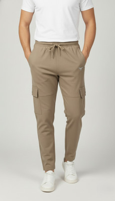 RYTONZ Solid Men Brown Track Pants