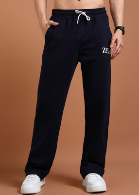 Zelixwear Self Design Men Dark Blue Track Pants