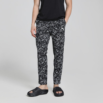 PUMA Printed Men Black Track Pants