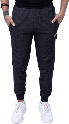Tf-tex Fro Solid Men Black Track Pants