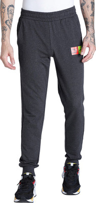 PUMA Mens Formstrip Logo Pants Printed Men Grey Track Pants