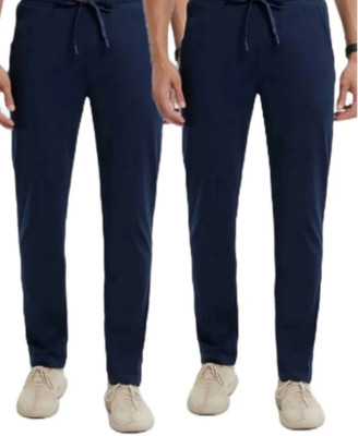 M2kFASHION Solid Men Blue Track Pants