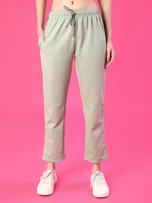 V-MART Solid Women Green Track Pants