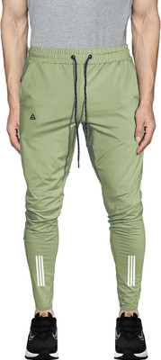 Z-DEVIL Solid Men Light Green Track Pants