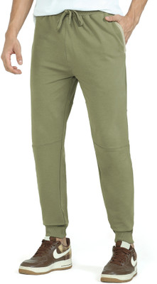 XYXX Solid Men Olive Track Pants