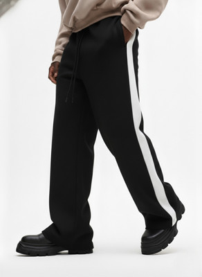 Dockstreet Striped Men Black Track Pants