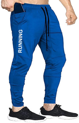 NetClick Printed Men Light Blue Track Pants
