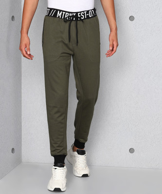 METRONAUT Solid Men Green Track Pants