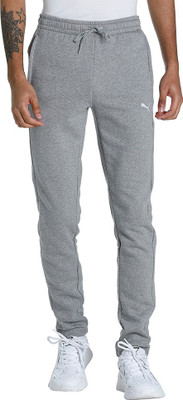 PUMA Zippered Sweatpants FL Solid Men Grey Track Pants