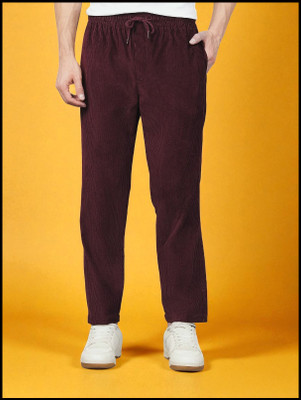SB Trend Solid Men Purple Track Pants