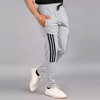 CLOWZED Striped Men Grey Track Pants