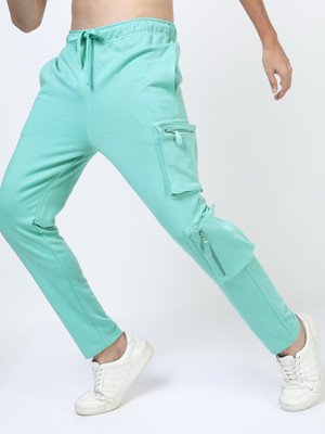 HIGHLANDER Solid Men Green Track Pants