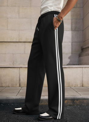 Dockstreet Striped Men White Track Pants