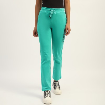 MADAME Solid Women Green Track Pants