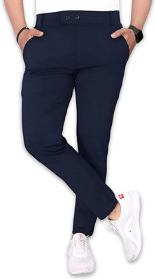 KSK Solid Men Blue Track Pants