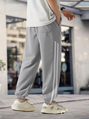 Kesaria Fab Striped Men Grey Track Pants