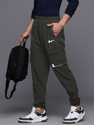 HRX by Hrithik Roshan Solid Men Green Track Pants