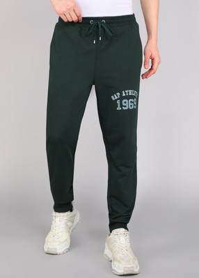GAP Graphic Print Men Dark Green Track Pants