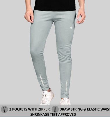 BEING WANTED Solid Men Silver Track Pants
