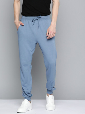 Mast & Harbour Solid Men Blue Track Pants
