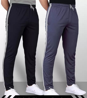 CLOWZED Solid Men Grey, Black Track Pants