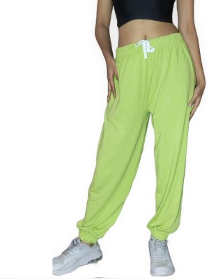 NAOMAARSH Solid Women Light Green Track Pants