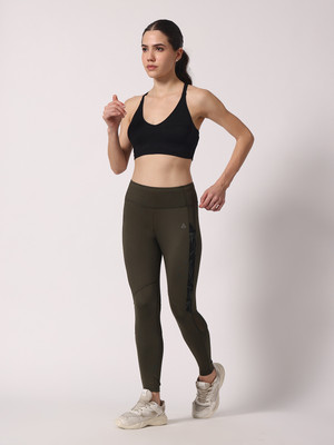 Aspasia Solid Women Green Tights