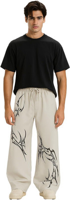 OMASU FASHION Graphic Print Men Black Track Pants