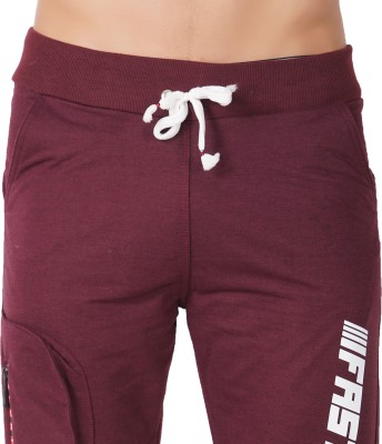 Gazzet 4G Colorblock Men Maroon Track Pants