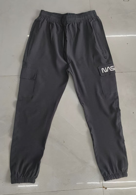 FRELURO Solid Men Grey Track Pants