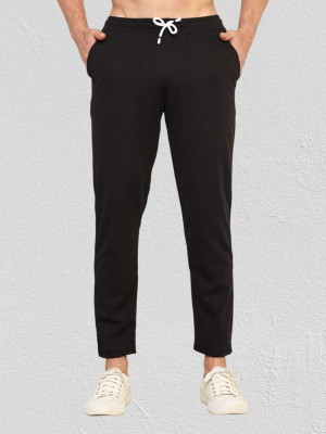 FABLOID Solid Men Black Track Pants