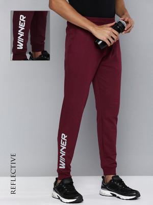 HRX by Hrithik Roshan Self Design Men Maroon Track Pants
