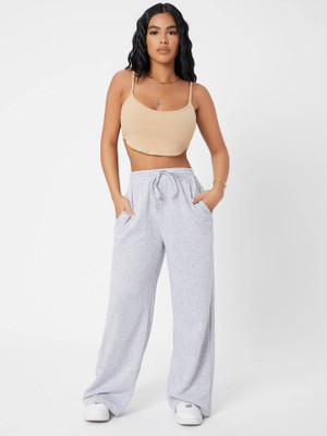 Dockstreet Solid Women Grey Track Pants