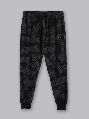 Free Authority Printed Men Black Track Pants