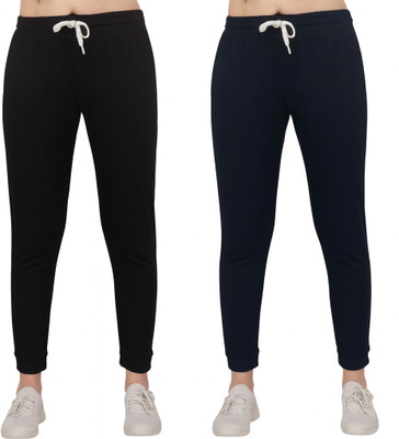 Retailmart Solid Women Blue, Black Track Pants