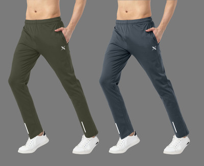 MISSILLE Solid Men Olive, Grey Track Pants