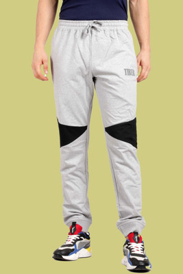 TiberFashion Solid Men White Track Pants