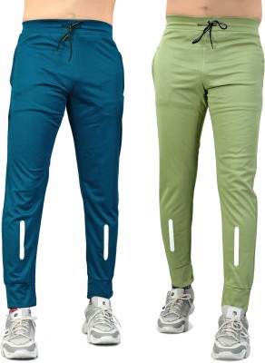 LAHEJA Self Design Men Green, Blue Track Pants