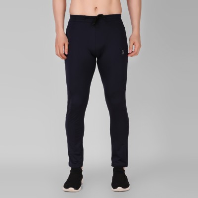 FASHA Solid Men Black Track Pants