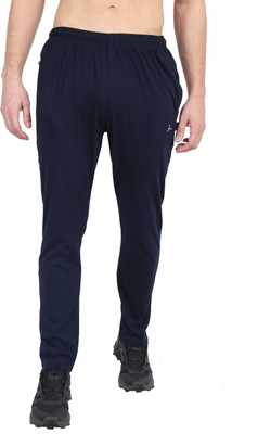 Zeffit Solid Men Dark Blue Track Pants