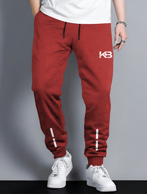 KELONBRO Printed Men Red Track Pants
