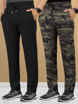 VeBNoR Printed Men Black, Green Track Pants