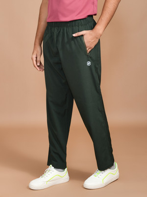 SKYKNIT Solid Men Olive Track Pants