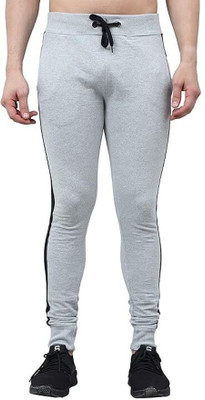Texman Striped Men Grey Track Pants