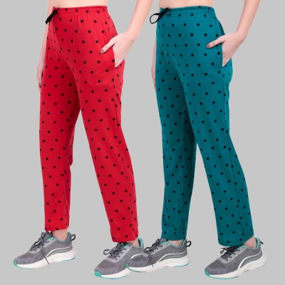 JECKWARD Polka Print Women Multicolor Track Pants