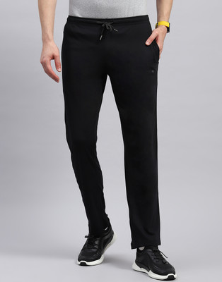 MONTE CARLO Solid Men Black Track Pants