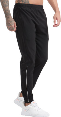 Only Black Self Design Men Black Track Pants