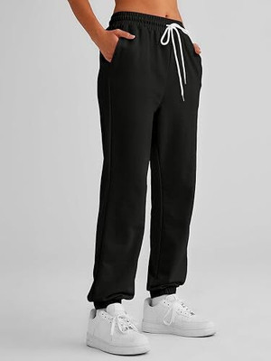 Dockstreet Loose Fit Women Black Trousers