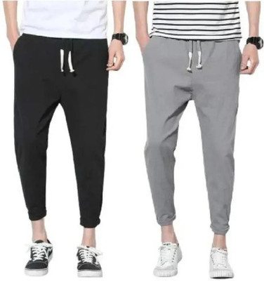 LALWANI BROTHERS Self Design Men Grey, Black Track Pants