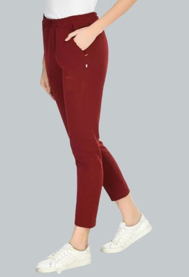 ANTRUE Solid Women Maroon Track Pants